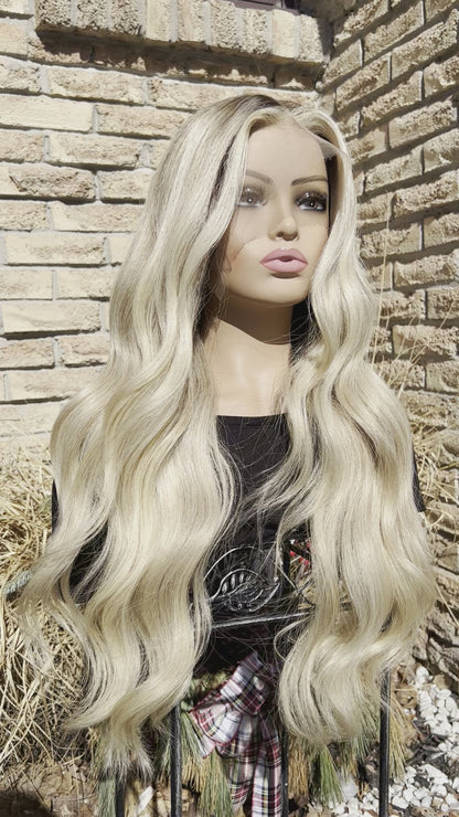 Bright Blonde HD 100% human hair luxury wig