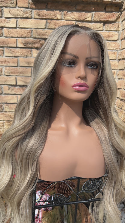 Biscuit Blonde HD 100% human hair luxury wig