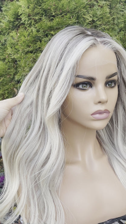 Icy Platinum Blonde HD 100% human hair luxury wig