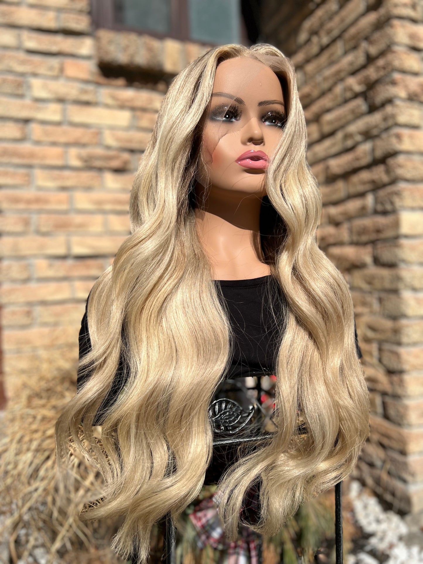 Bright Blonde HD 100% human hair luxury wig