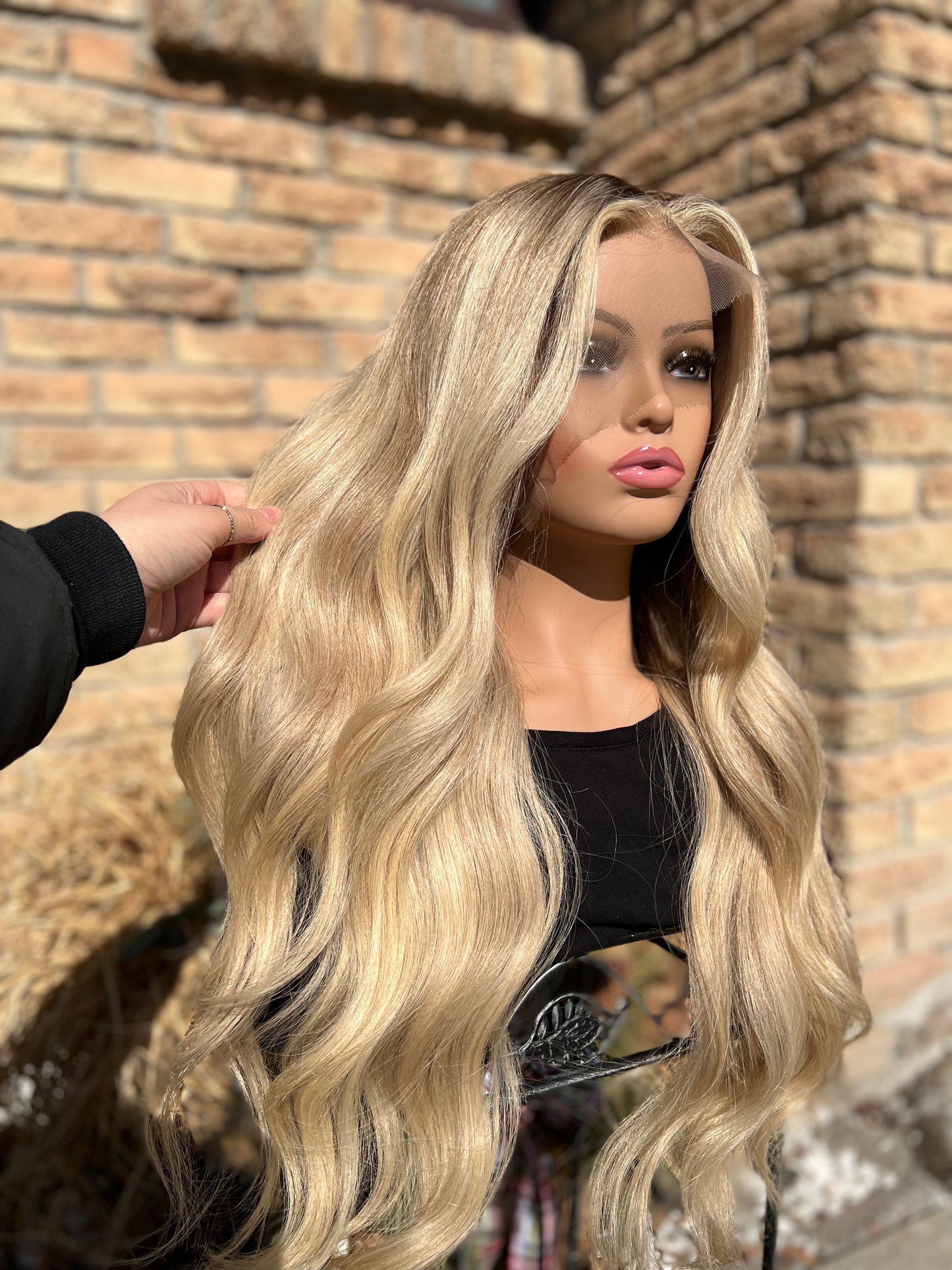 Bright Blonde HD 100% human hair luxury wig