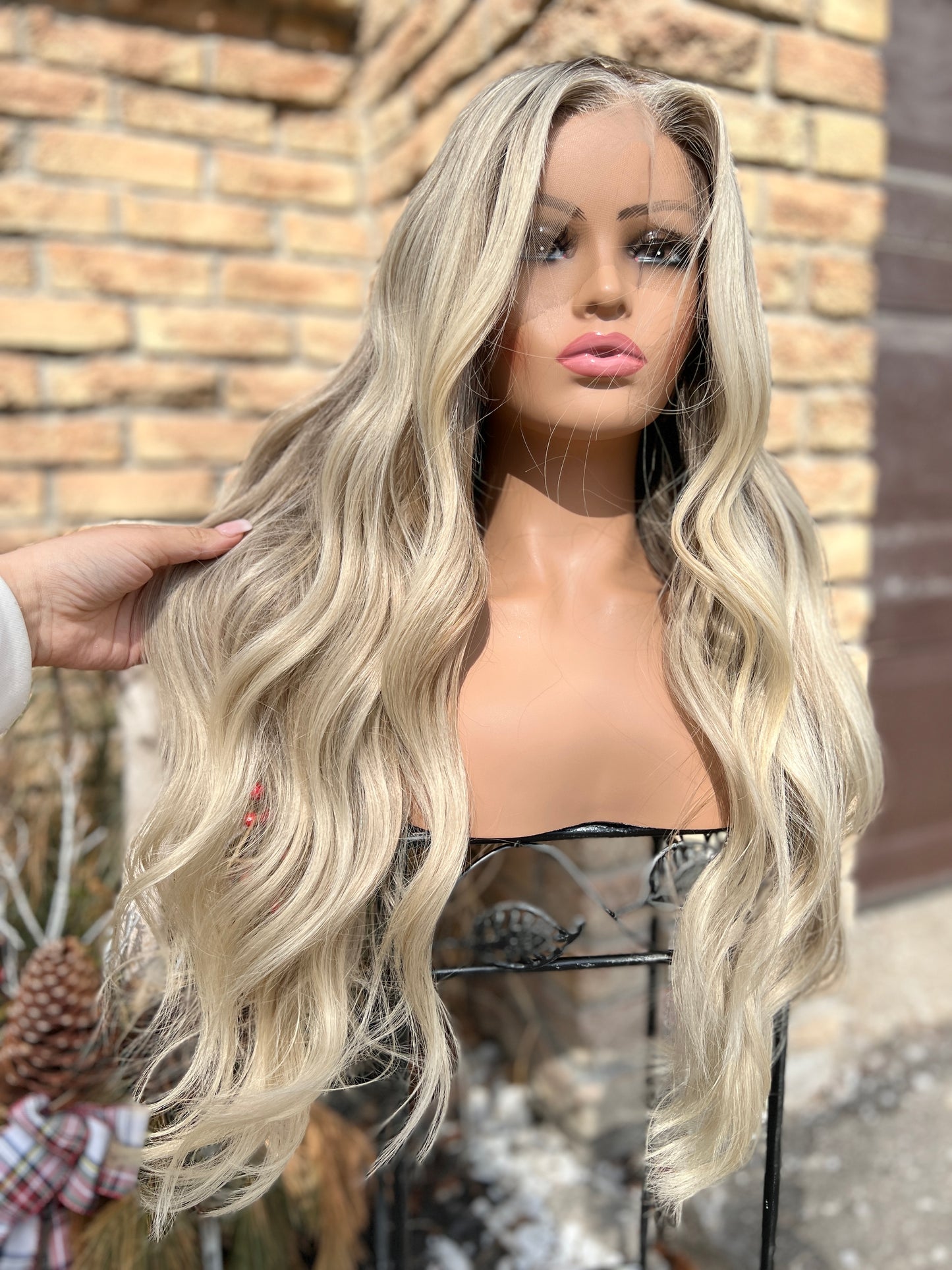 Biscuit Blonde HD 100% human hair luxury wig